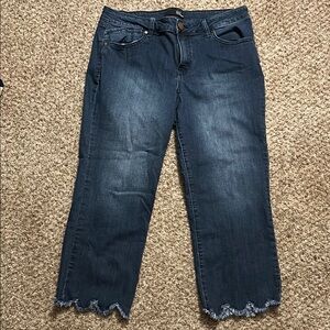 1822 Denim Blue Ankle Cropped Jeans